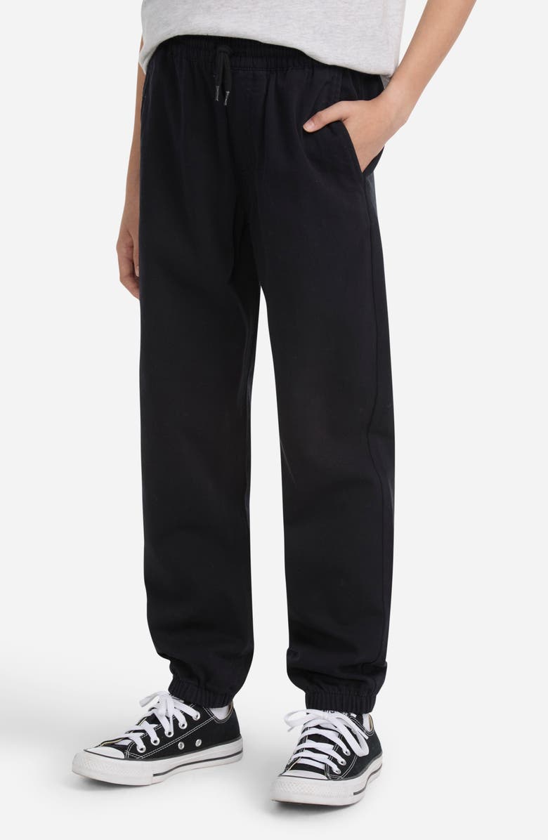 abercrombie kids Kids' Slim Stretch Twill Joggers, Alternate, color, Anf Anthracite