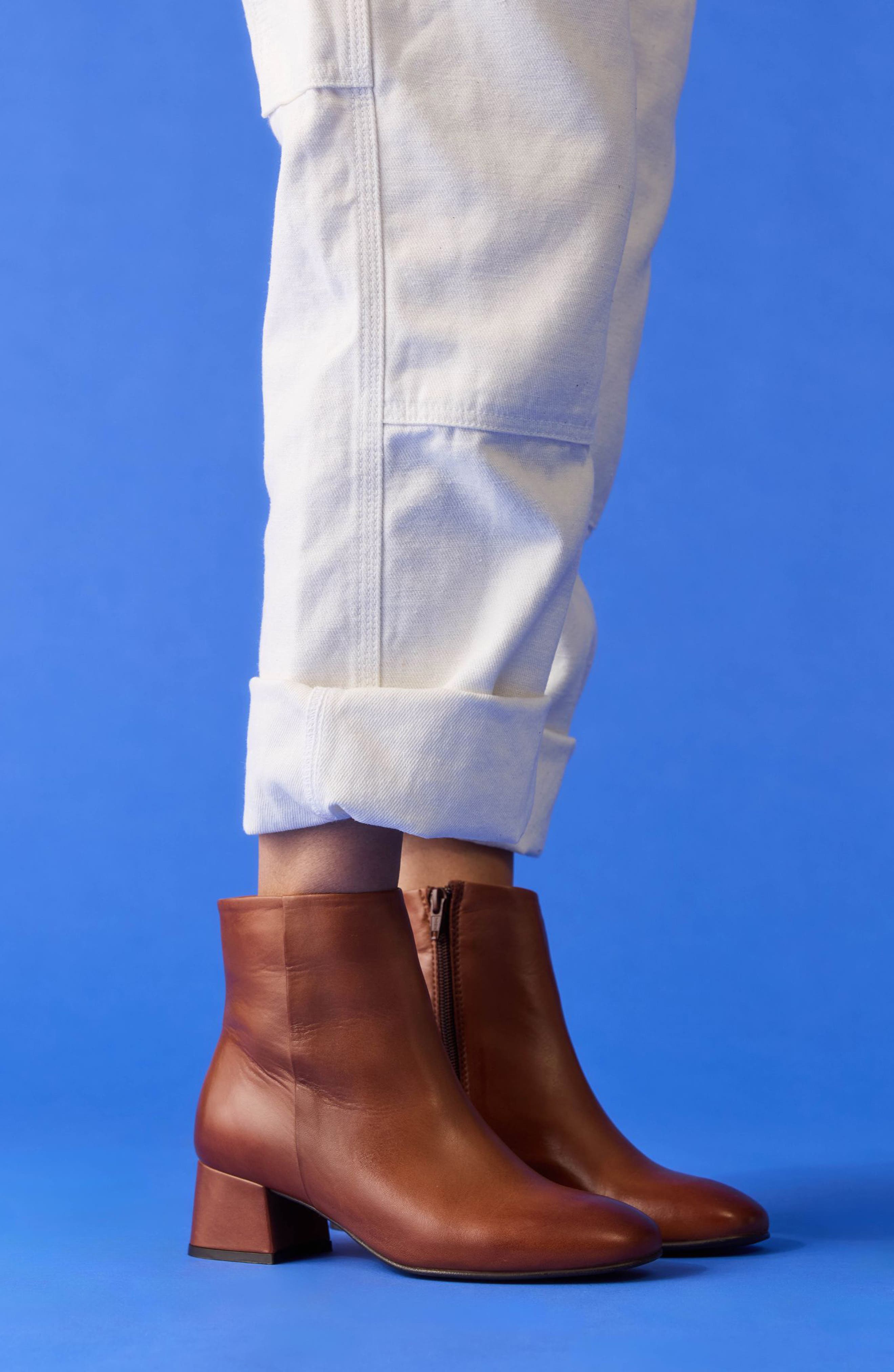 Garin Bootie, Alternate, color, BRANDY