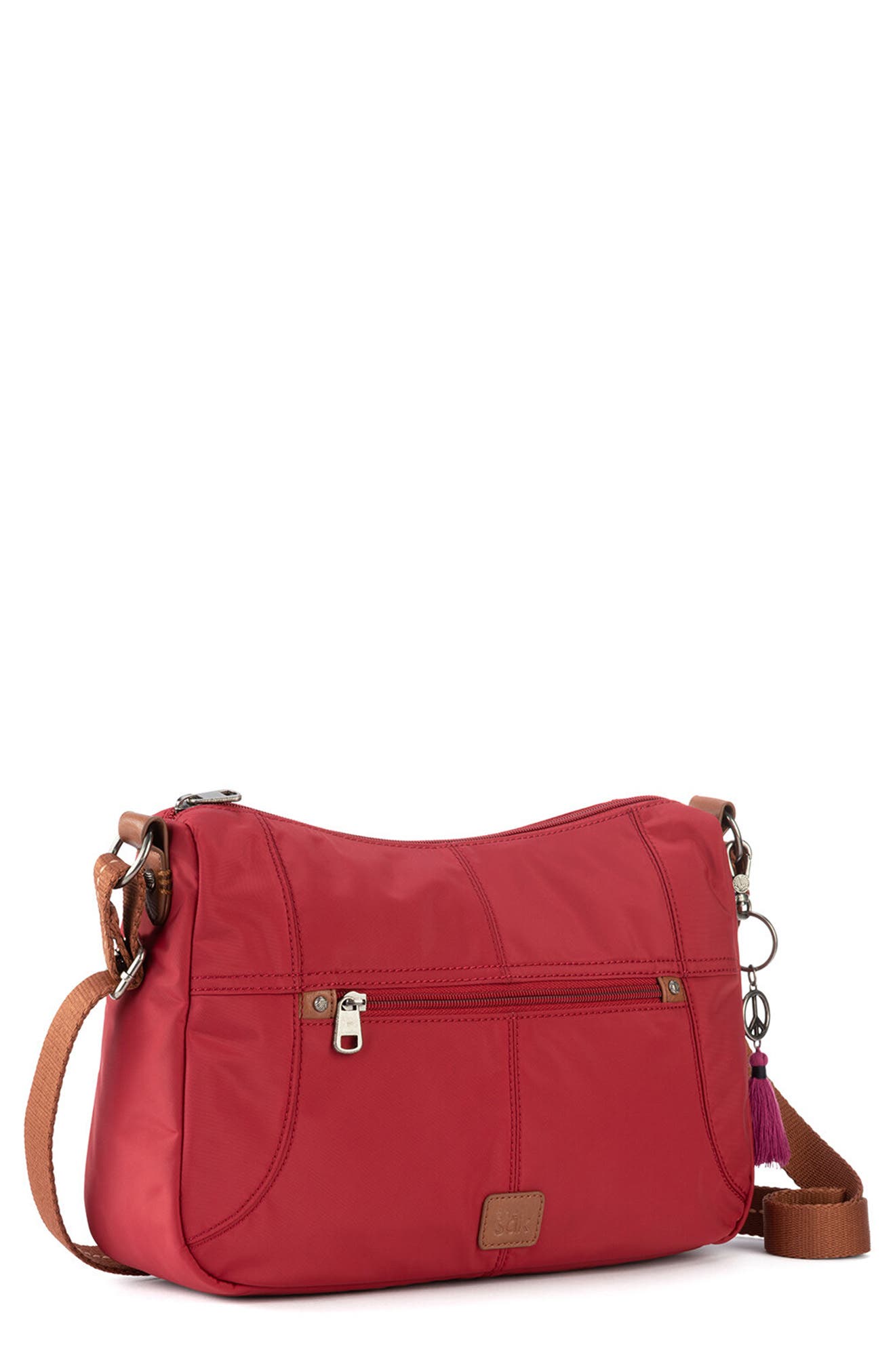 The Sak Esperato Nylon Hobo, Alternate, color, Crimson