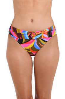 La Blanca Tropic Waves Shirred Bikini Bottoms