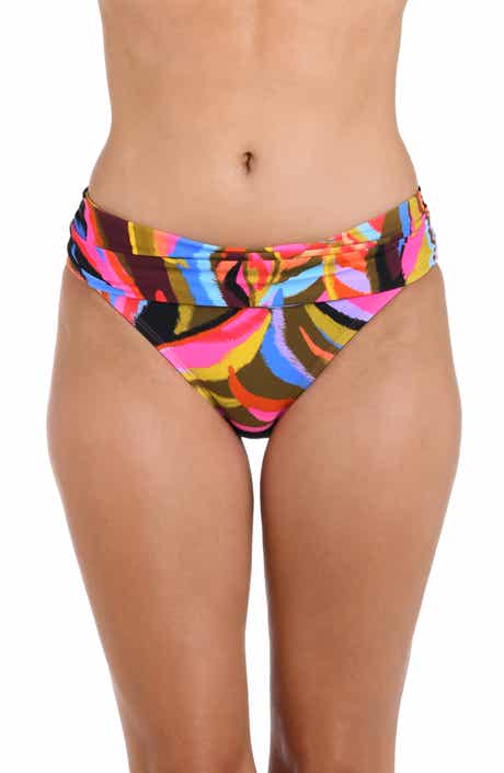La Blanca Tropic Waves Shirred Bikini Bottoms
