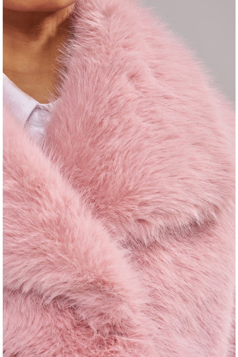 Regina Faux Fur Jacket, Alternate, color, BLUSH