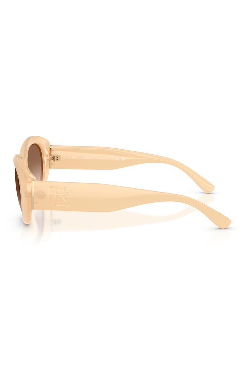 55mm Oval Gradient Sunglasses, Alternate, color, OPAL BROWN MARZIPAN / BROWN