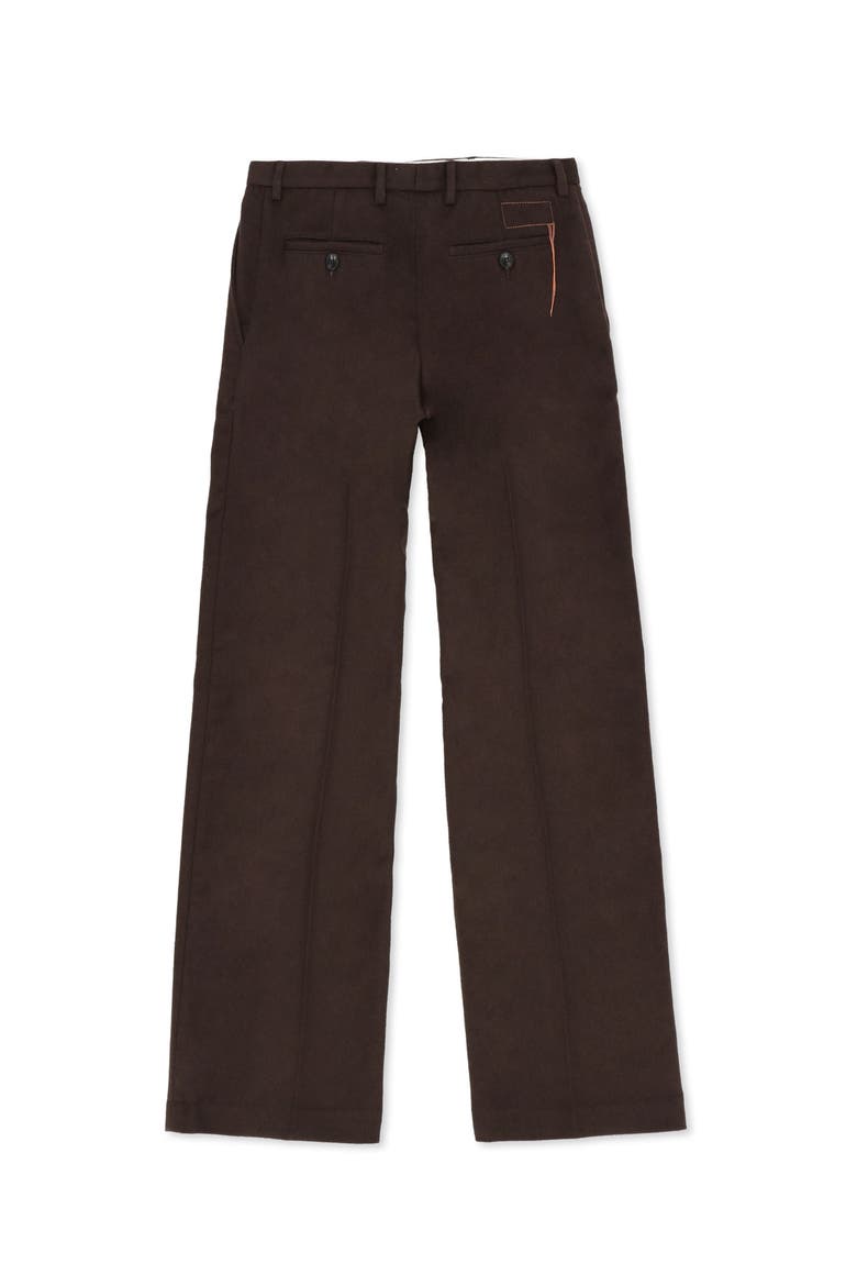 Juliana Wide Leg Wool Trousers, Alternate, color, Brown