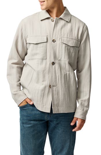 Rodd & Gunn Buckleton Wool Blend Shirt Jacket In Sand