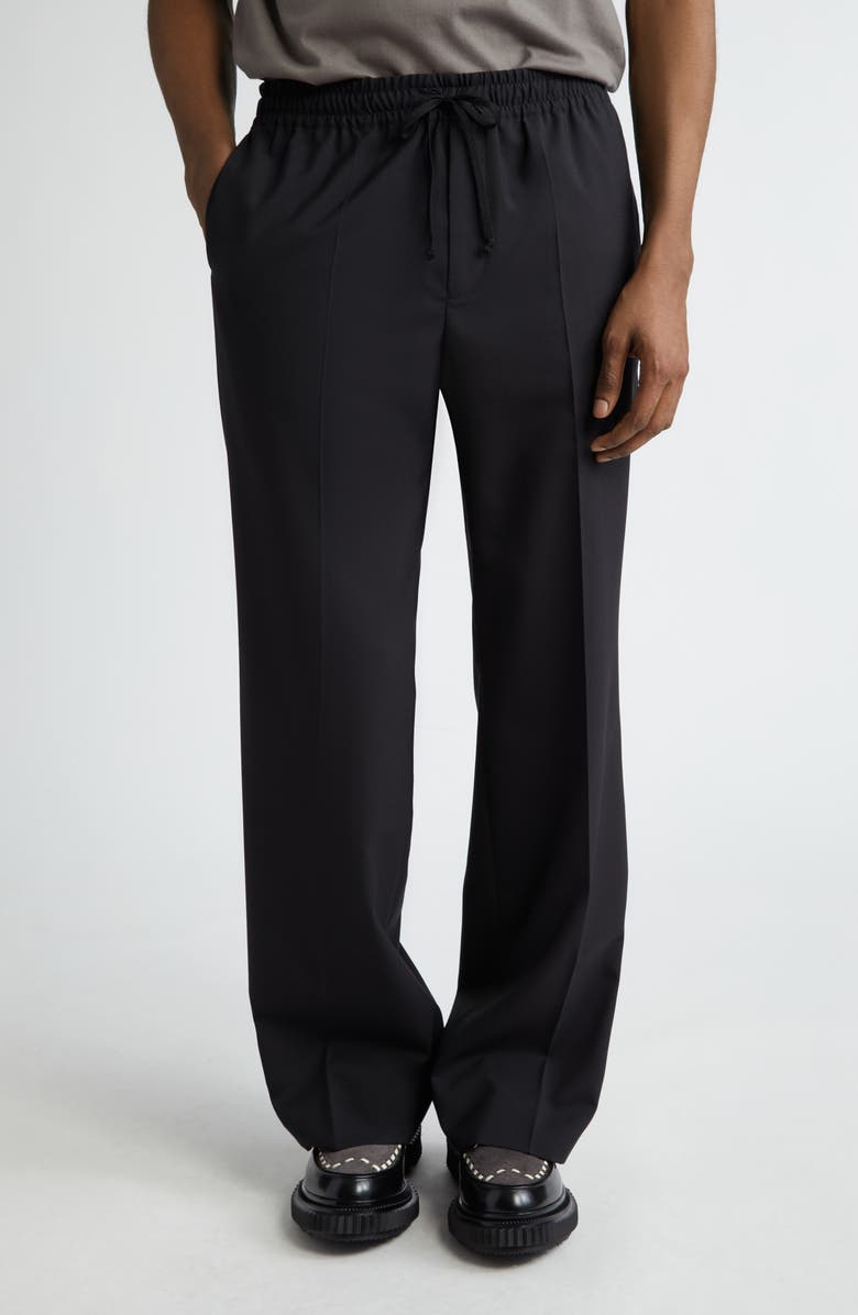 Undercover Wool Blend Drawstring Pants, Main, color,