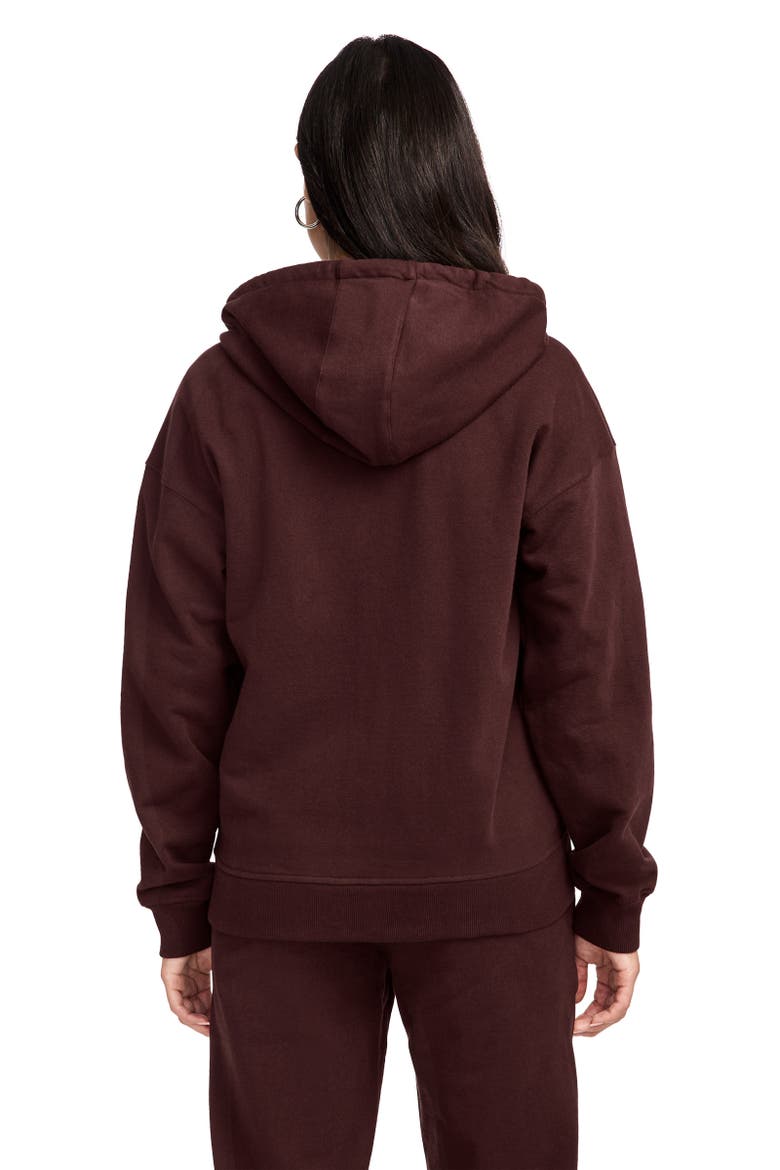 Womens The One and Only 100% Organic Cotton Full Zip Hoodie, Alternate, color, Currant