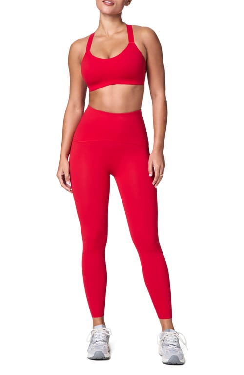Spanx Mid Impact Sports Bra In Red