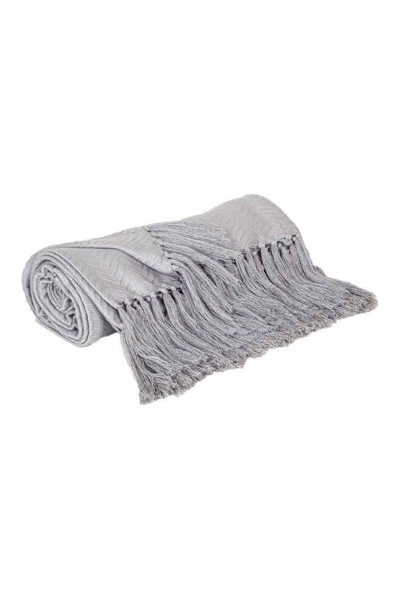 Airi Chevron Fringe Throw Blanket, Alternate, color, SEAFOAM