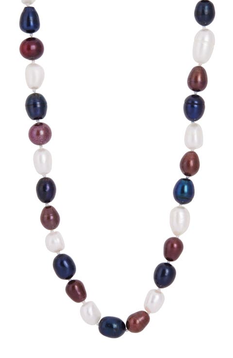 7-7.5mm Multicolor Freshwater Pearl Necklace