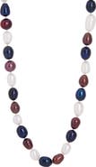 SAVVY CIE JEWELS 7-7.5mm Multicolor Freshwater Pearl Necklace