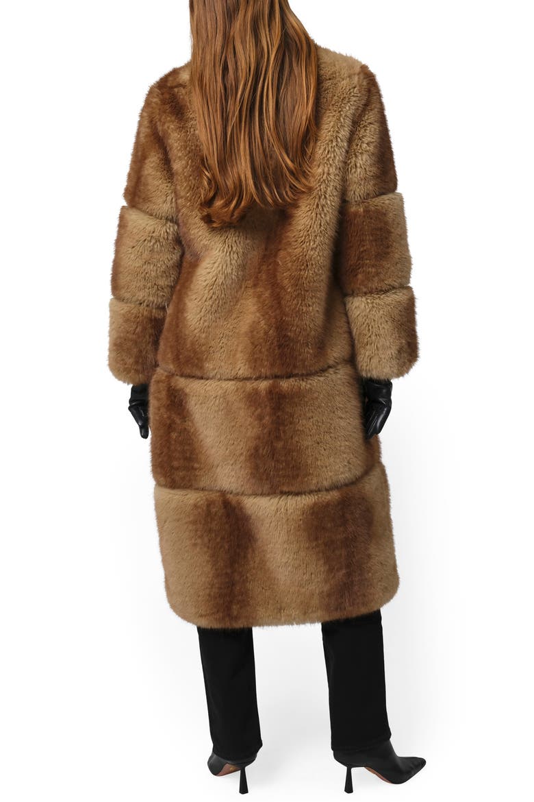 Sylke Pluche™ Faux Mink Longline Coat, Alternate, color, BLONDE MINK