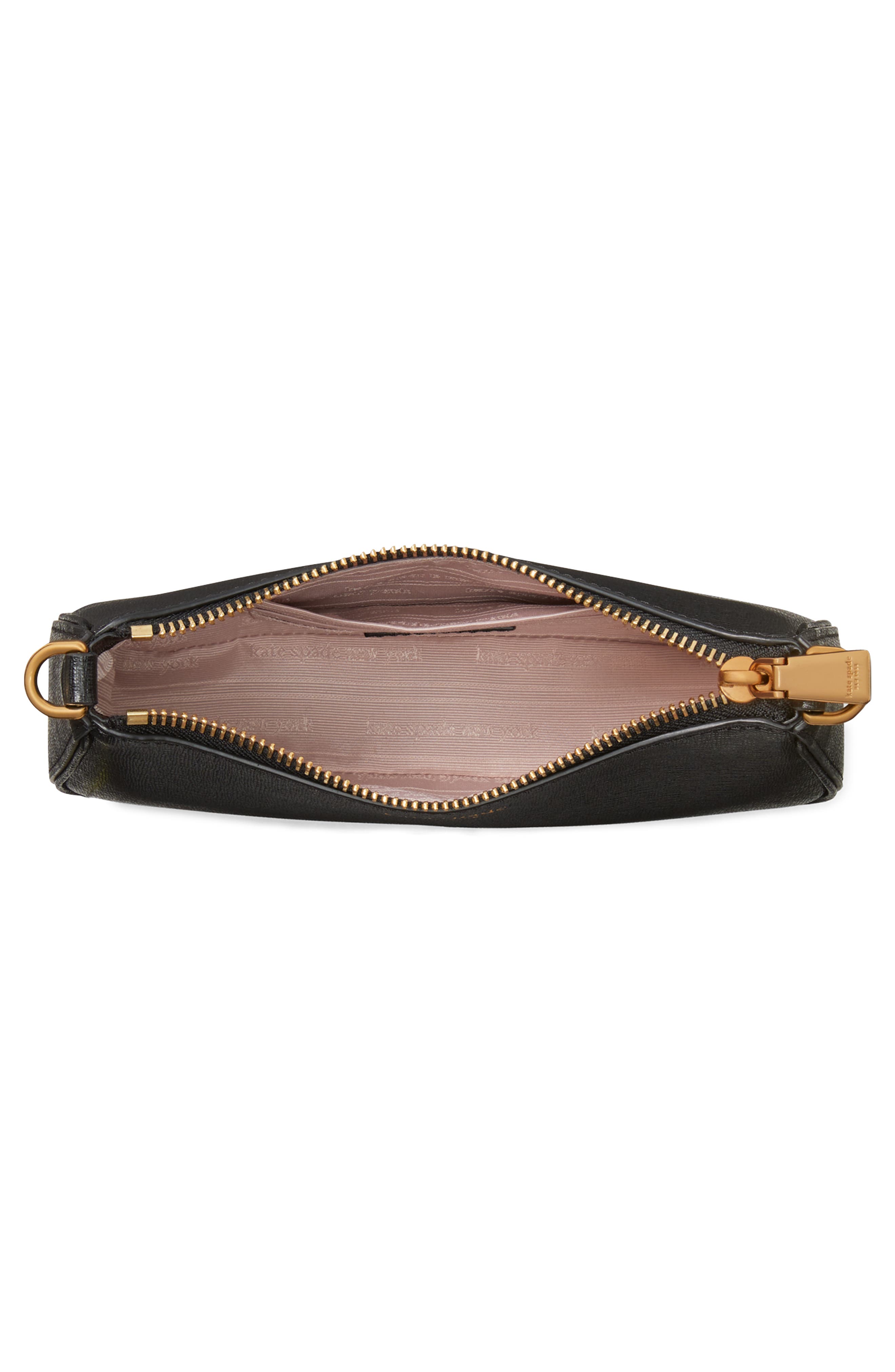 morgan double up saffiano leather crossbody bag, Alternate, color, BLACK