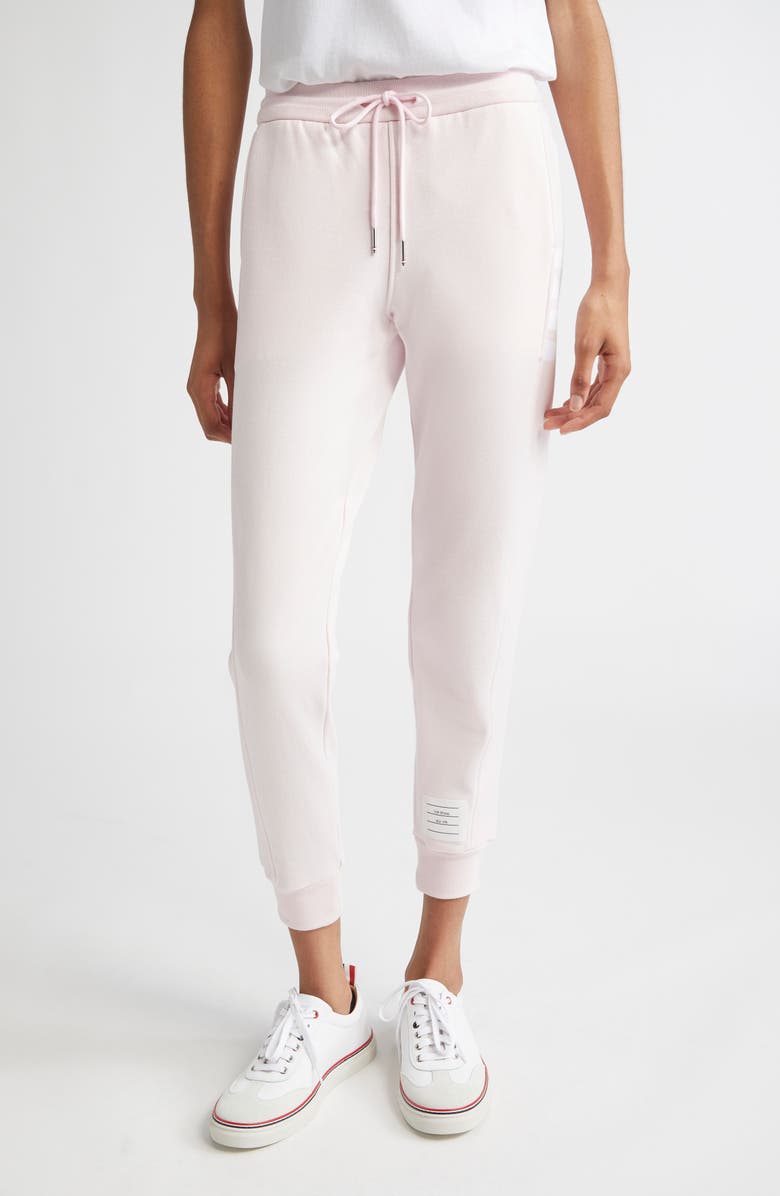 Thom Browne Classic Cotton Jersey Joggers, Main, color, Light Pink