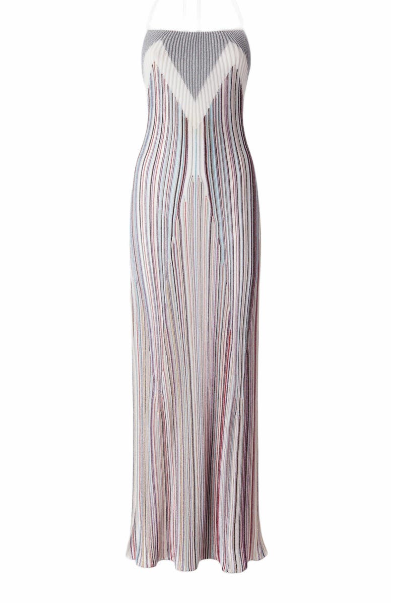 Missoni Long Cover-up With Straight Neckline And Open Back, Alternate, color, Multicoloured