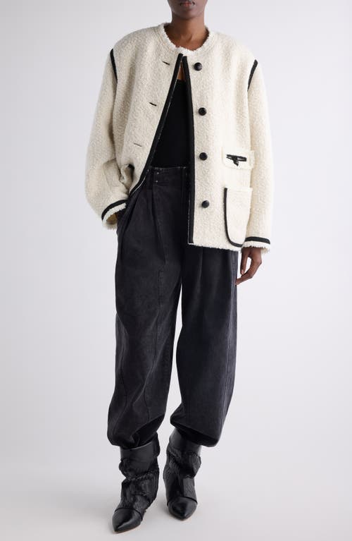 Isabel Marant Maylin Bouclé Tweed Jacket In Brown