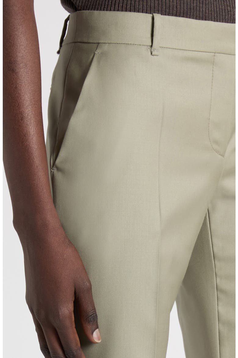 Narrow Bootcut Wool Trousers, Alternate, color, DARK GREEN BOTTLE