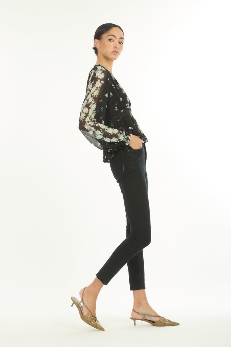 Emerson Blouse, Alternate, color, Black Floral Alley