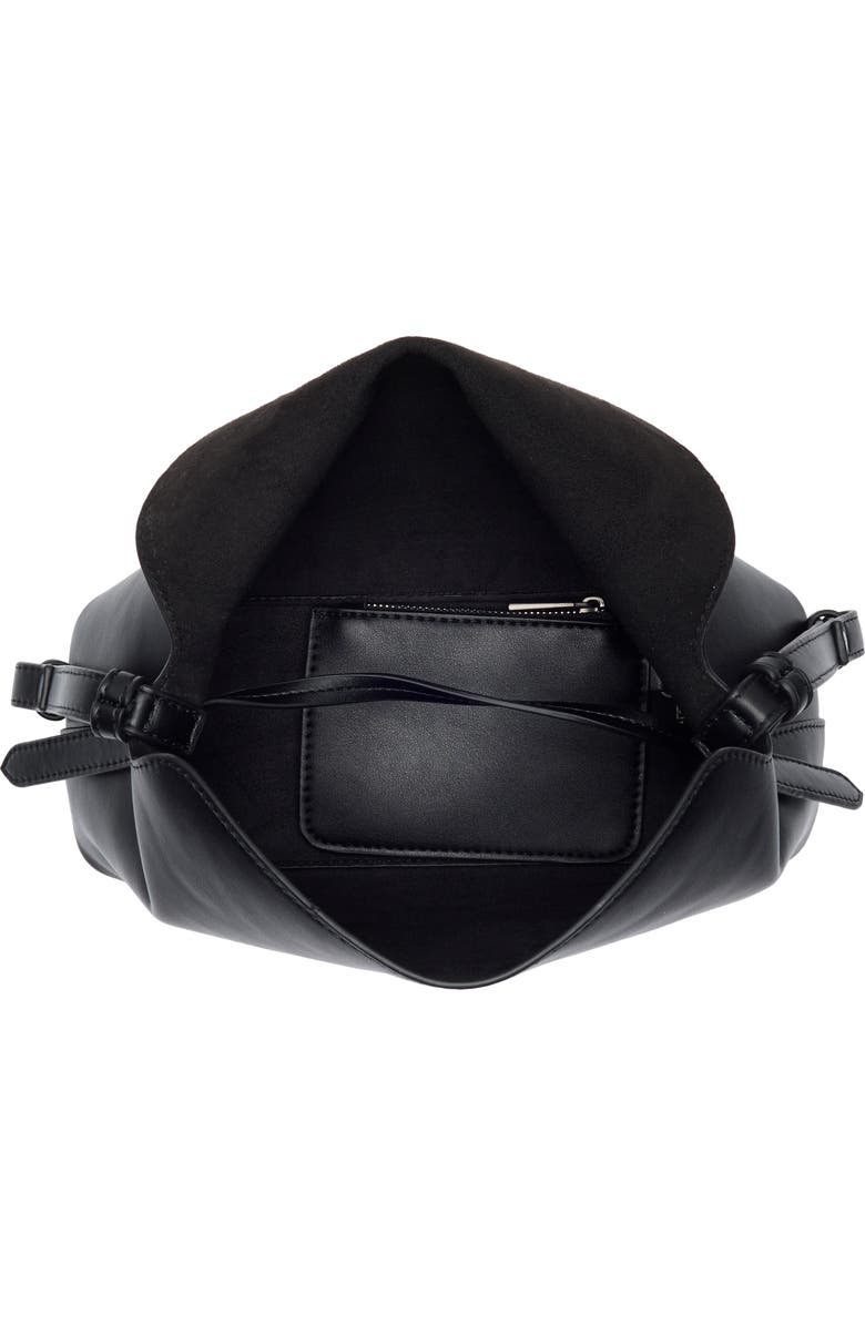 BCBG Overlap Flap Shoulder Bag, Alternate, color, Black