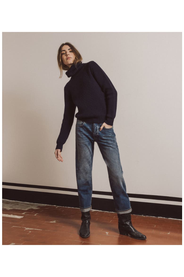 Lucy High Neck Sweater, Alternate, color, Black