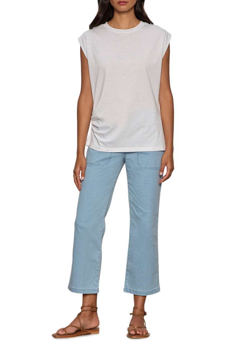 Retreat Mid Rise Crop Straight Leg Utility Pants, Alternate, color, SKYLINE BLUE