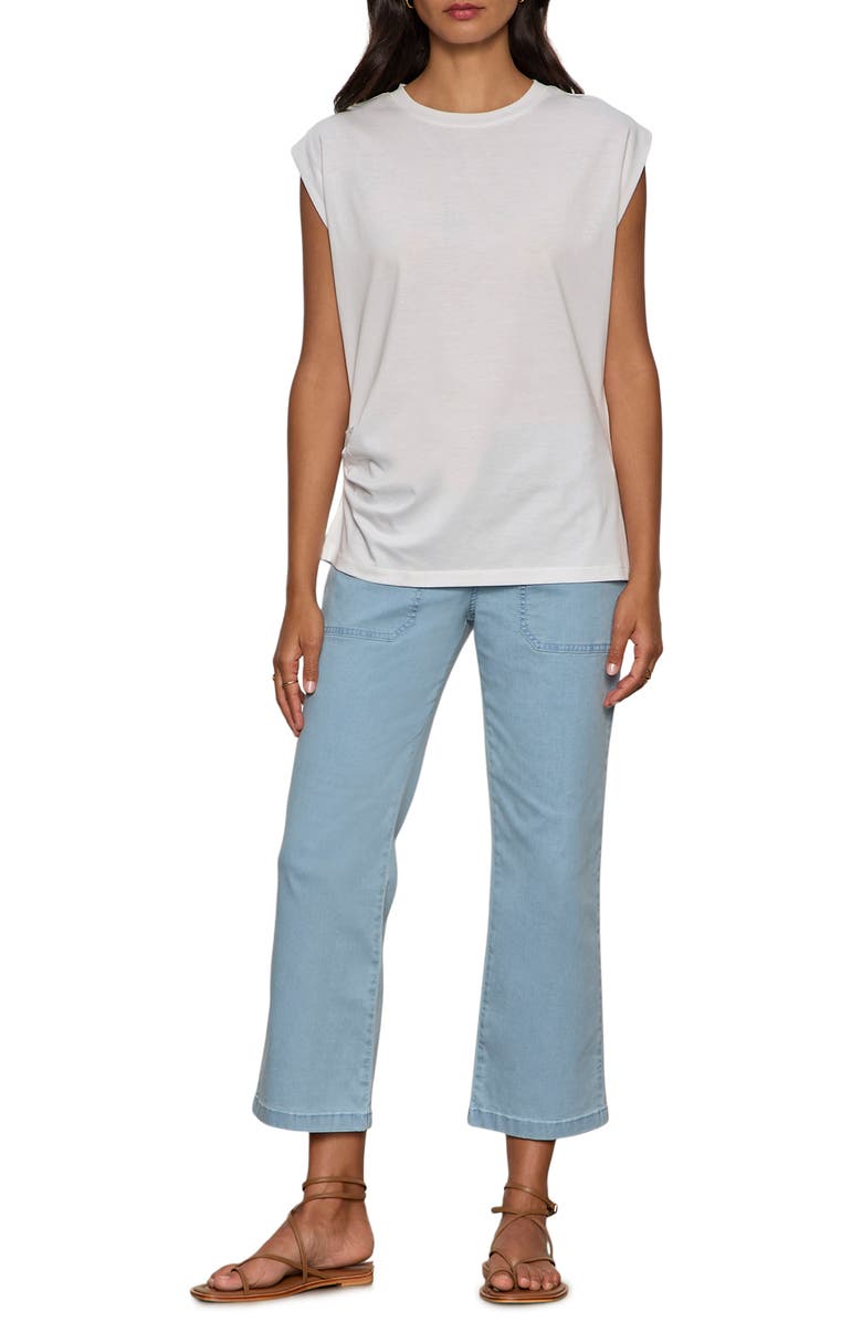 Sanctuary Retreat Mid Rise Crop Straight Leg Utility Pants, Alternate, color, Skyline Blue