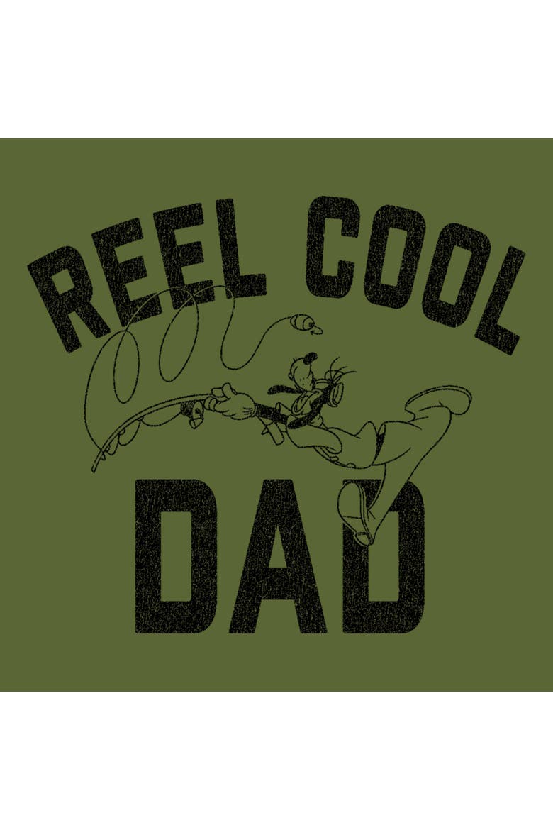 Men's Mickey & Friends Reel Cool Dad  Graphic T-Shirt, Alternate, color, Military Green