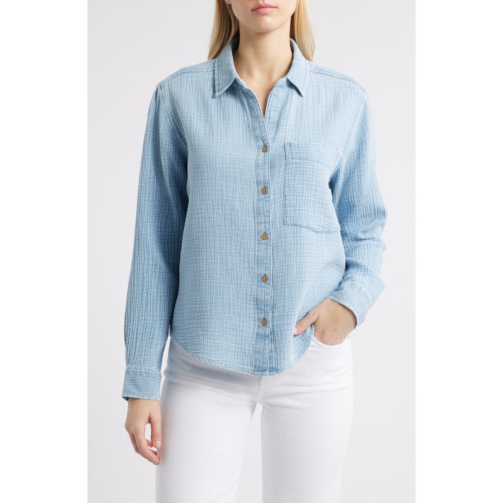 BEACHLUNCHLOUNGE BEACHLUNCHLOUNGE CONNIE COTTON GAUZE BUTTON-UP SHIRT