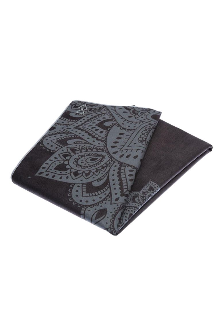 Yoga Mat Towel, Alternate, color, Mandala Black