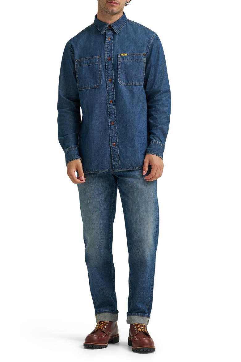 Gold Label Denim Long Sleeve Shirt, Alternate, color, GOLD RUSH