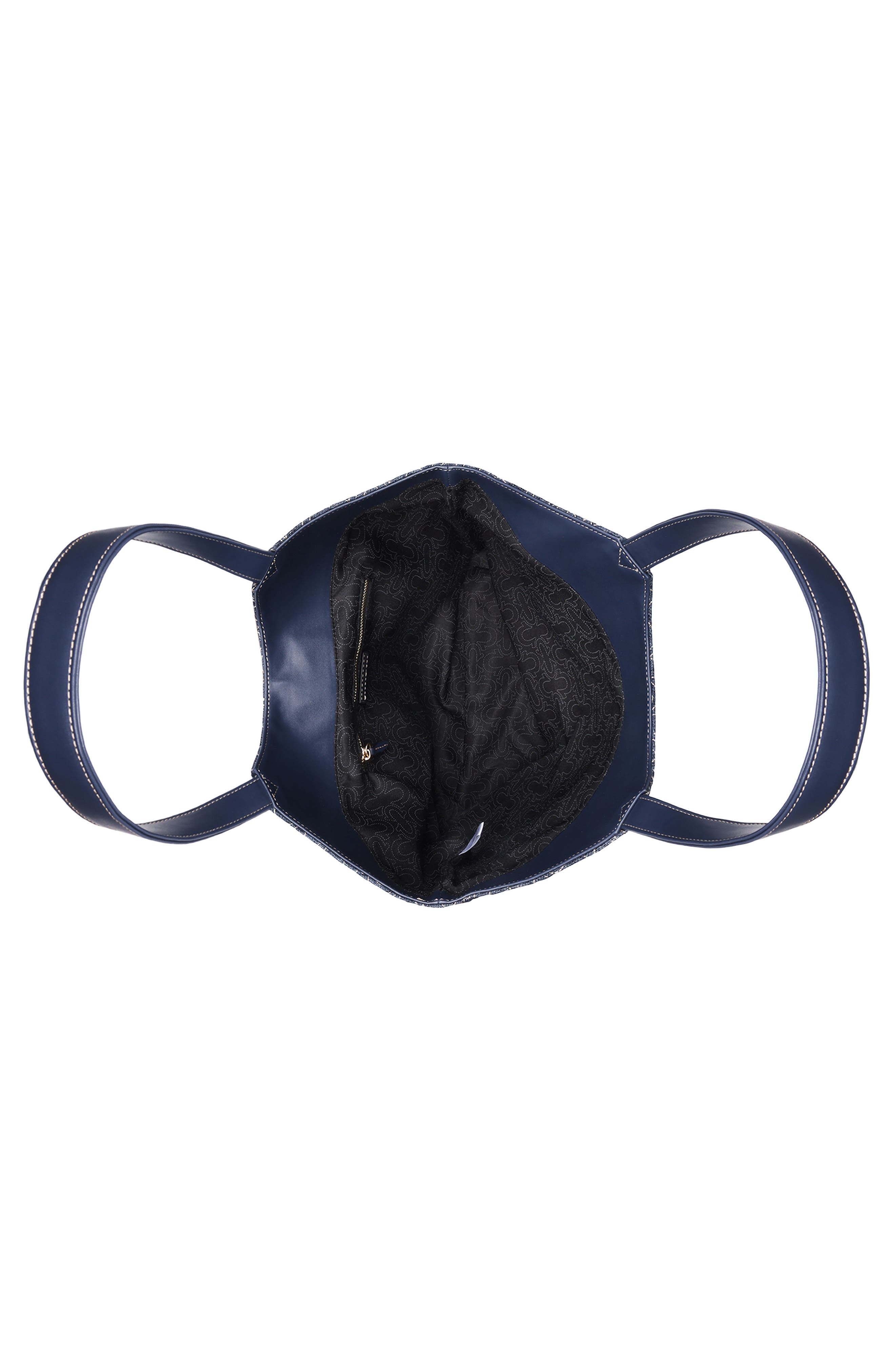 True Religion Horseshoe Charm Denim Tote, Alternate, color, Dark Denim