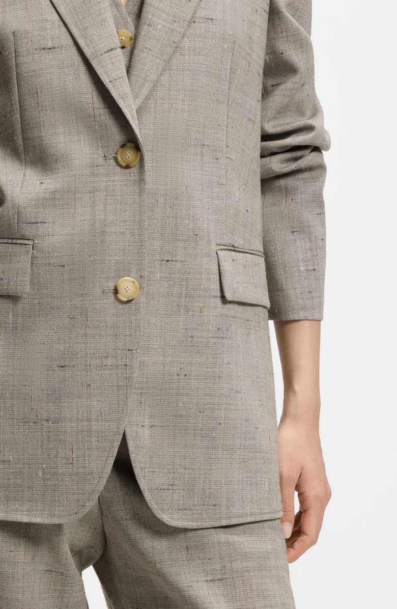 BOSS Jemma One-Button Blazer, Alternate, color, Pumice Wool Texture