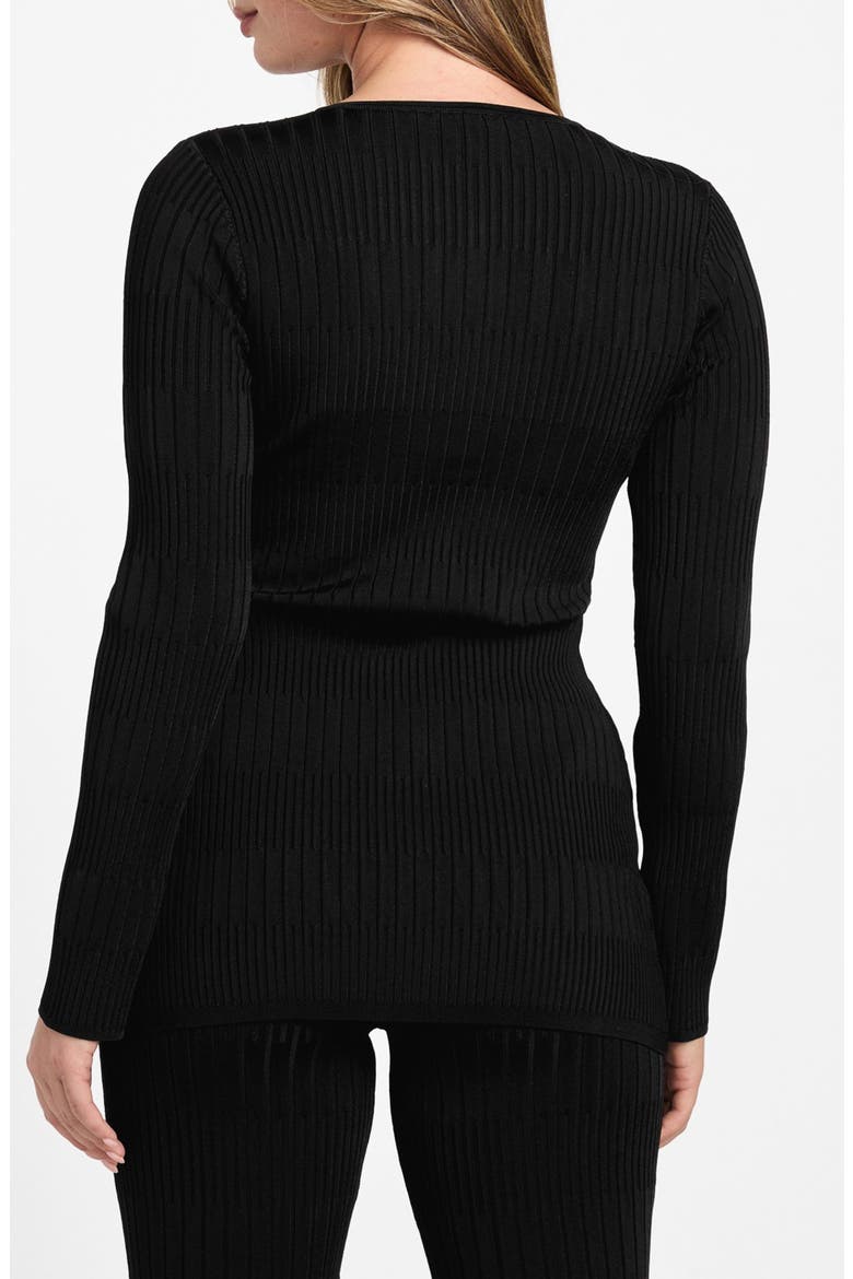Janet Rib Cardigan, Alternate, color, JET BLACK A996