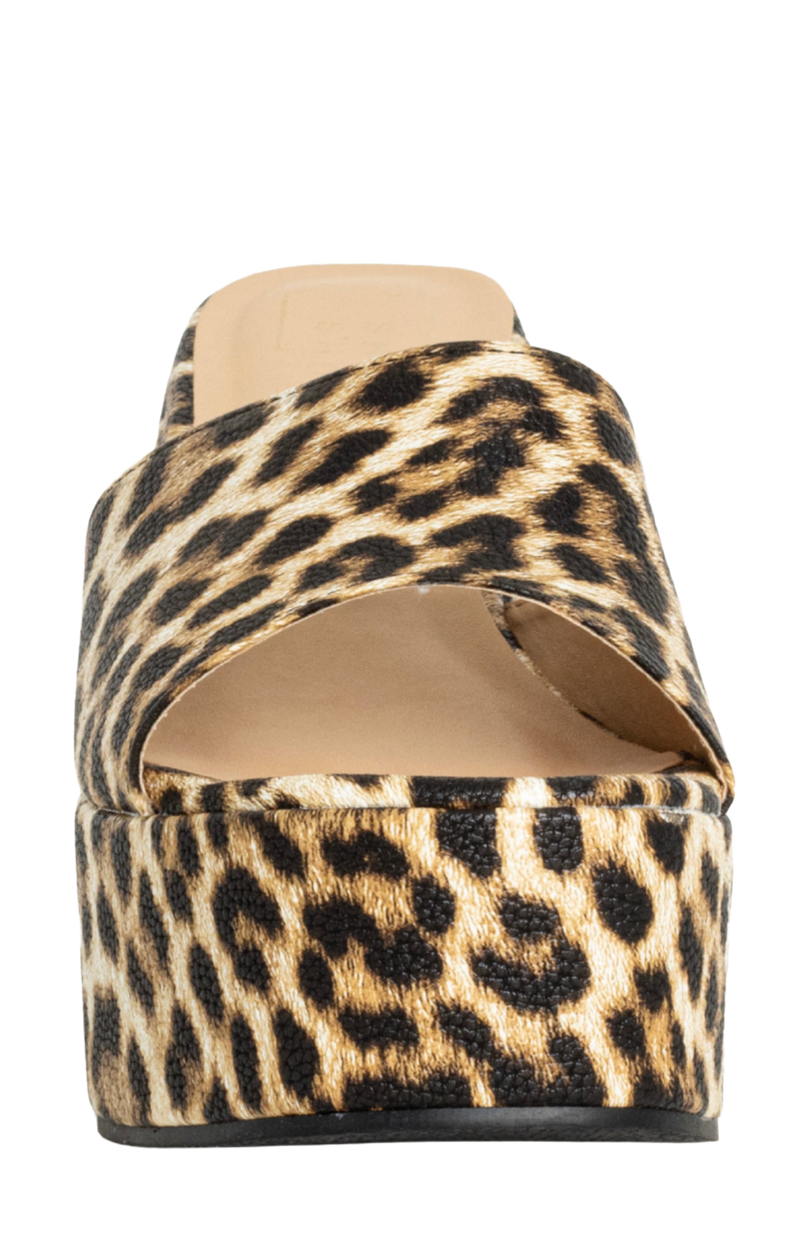 SHUSHOP Luna Platform Wedge Sandal, Alternate, color, Leopard Print