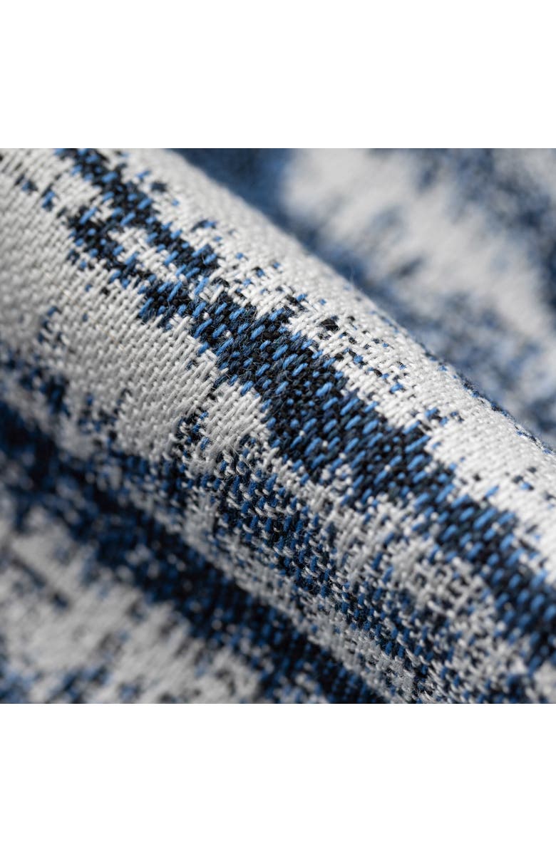 Elaine Smith Linear Indigo Indoor & Outdoor Woven Accent Lumbar Pillow, Alternate, color, Indigo