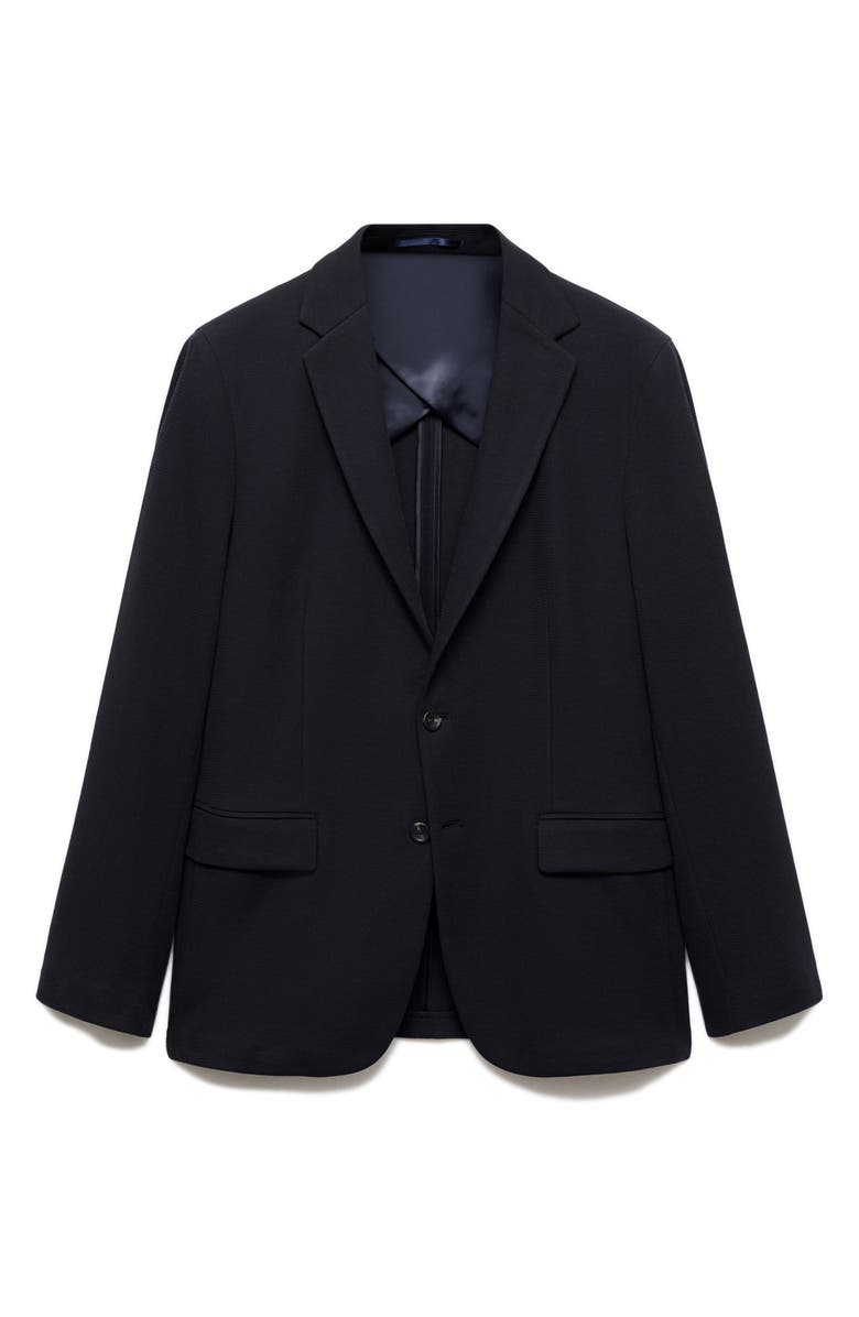 MANGO Structured Slim Fit Cotton Blend Twill Sport Coat, Main, color, 
