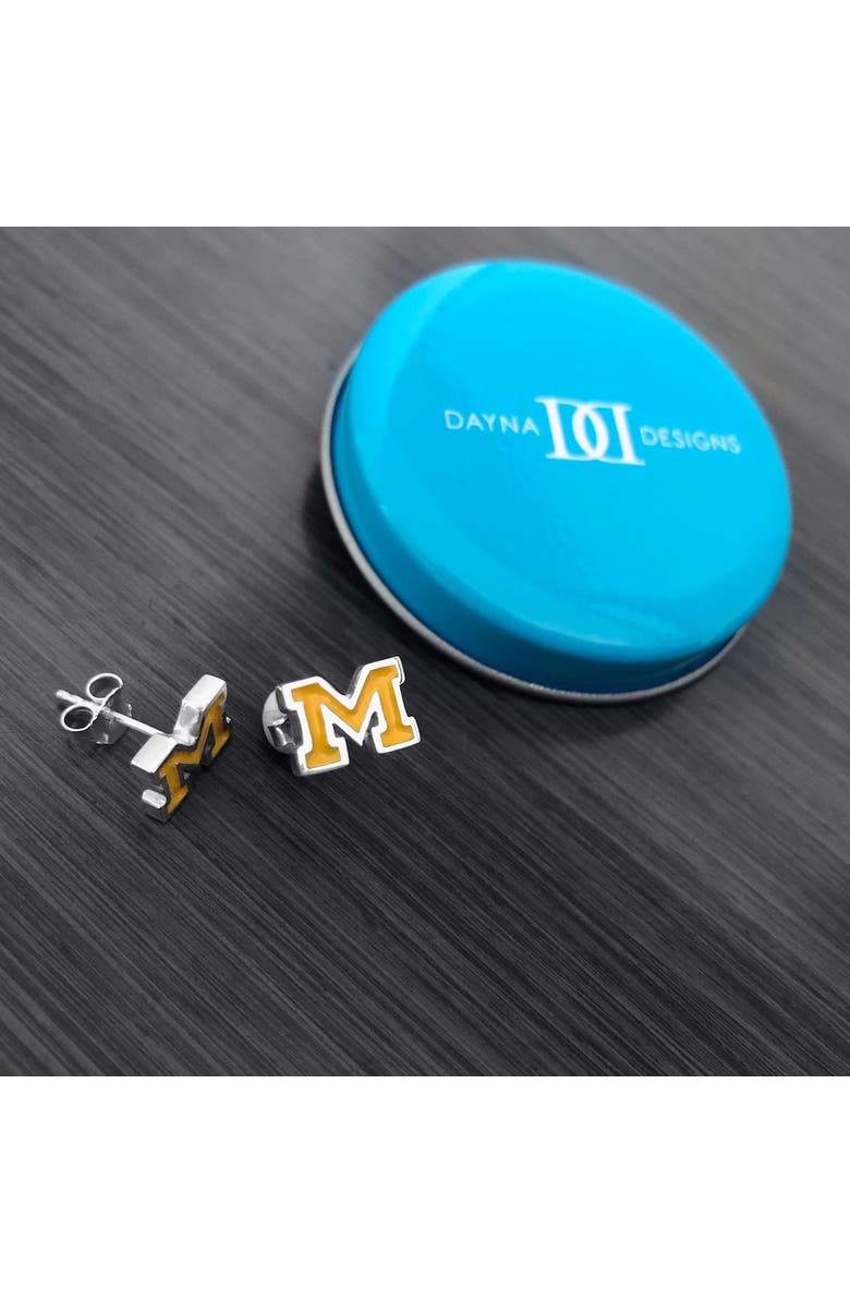 DAYNA DESIGNS Women's Dayna Designs Michigan Wolverines Enamel Post Earrings, Alternate, color,