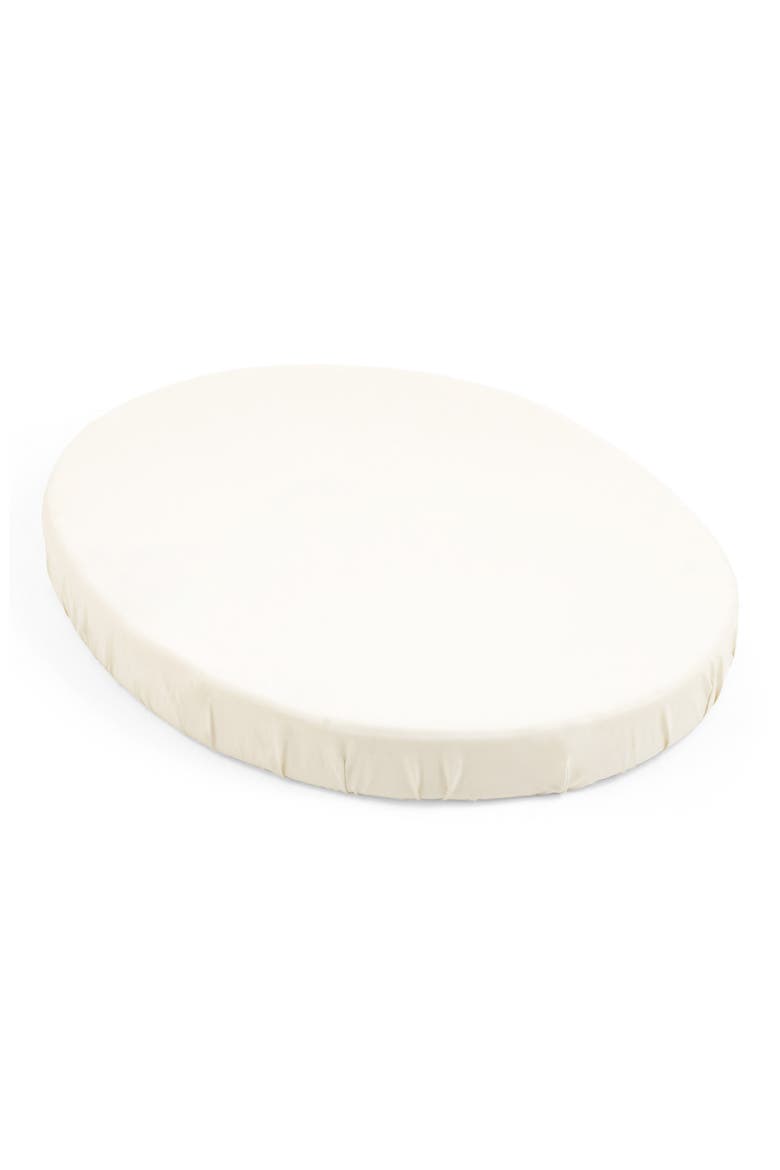 Sleepi Mini Organic Cotton Fitted Sheet, Main, color, BIRCH BEIGE