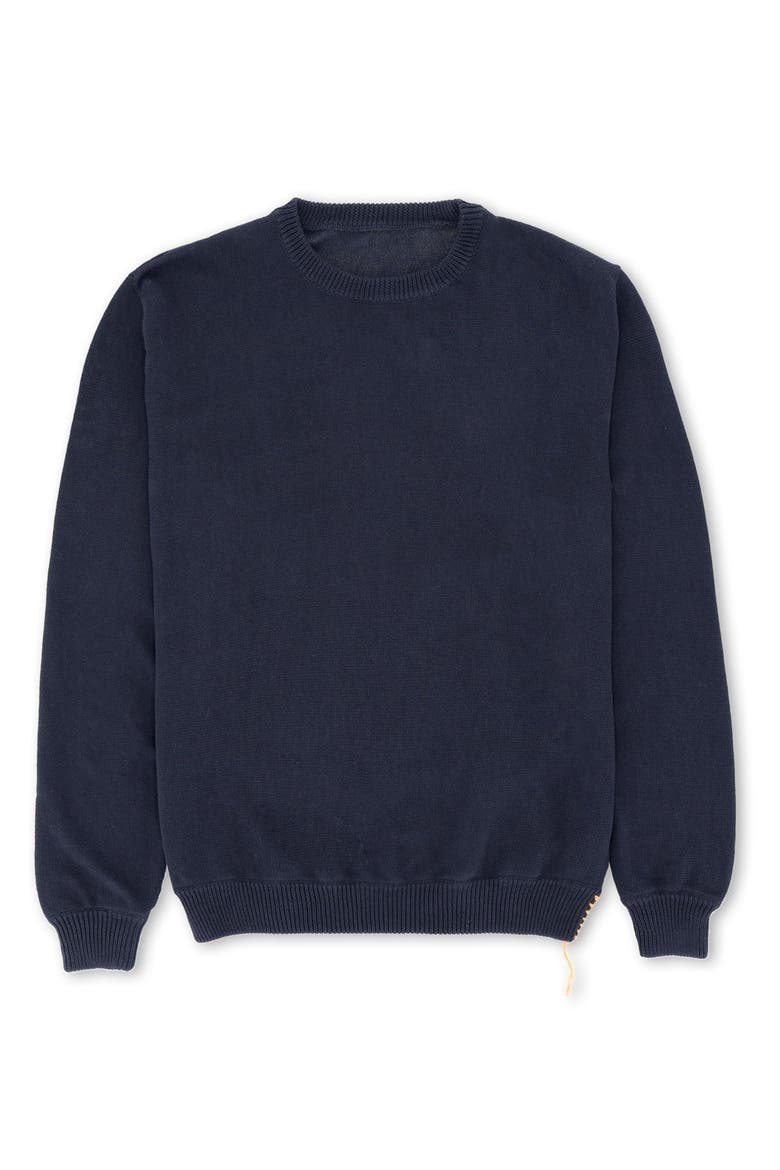 Rover Cotton Crewneck Sweater, Main, color, BLUE