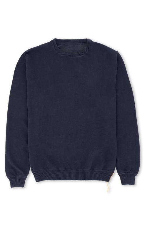 Fortela Rover Cotton Crewneck Sweater In Blue