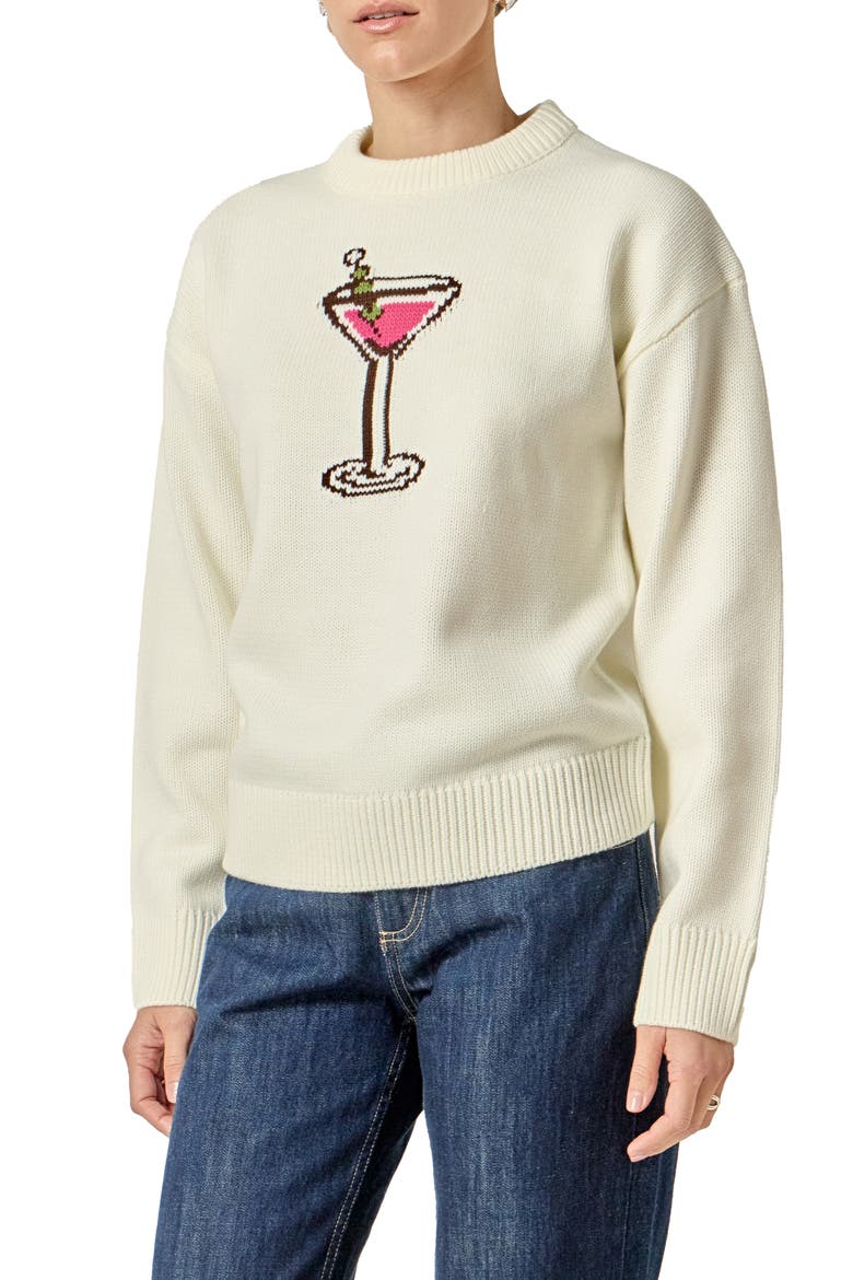 Cocktail Sweater, Alternate, color, CREAM