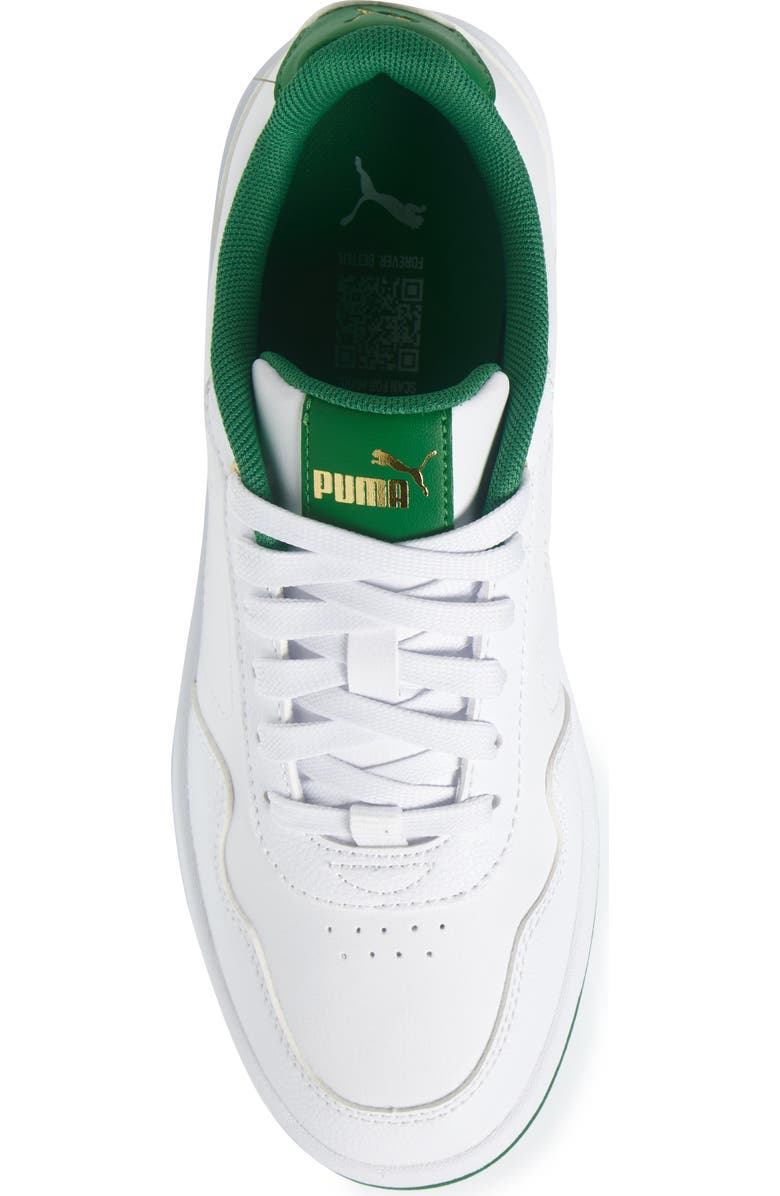 PUMA Court Classy Sneaker, Alternate, color, Puma White-Archive Green-Gold