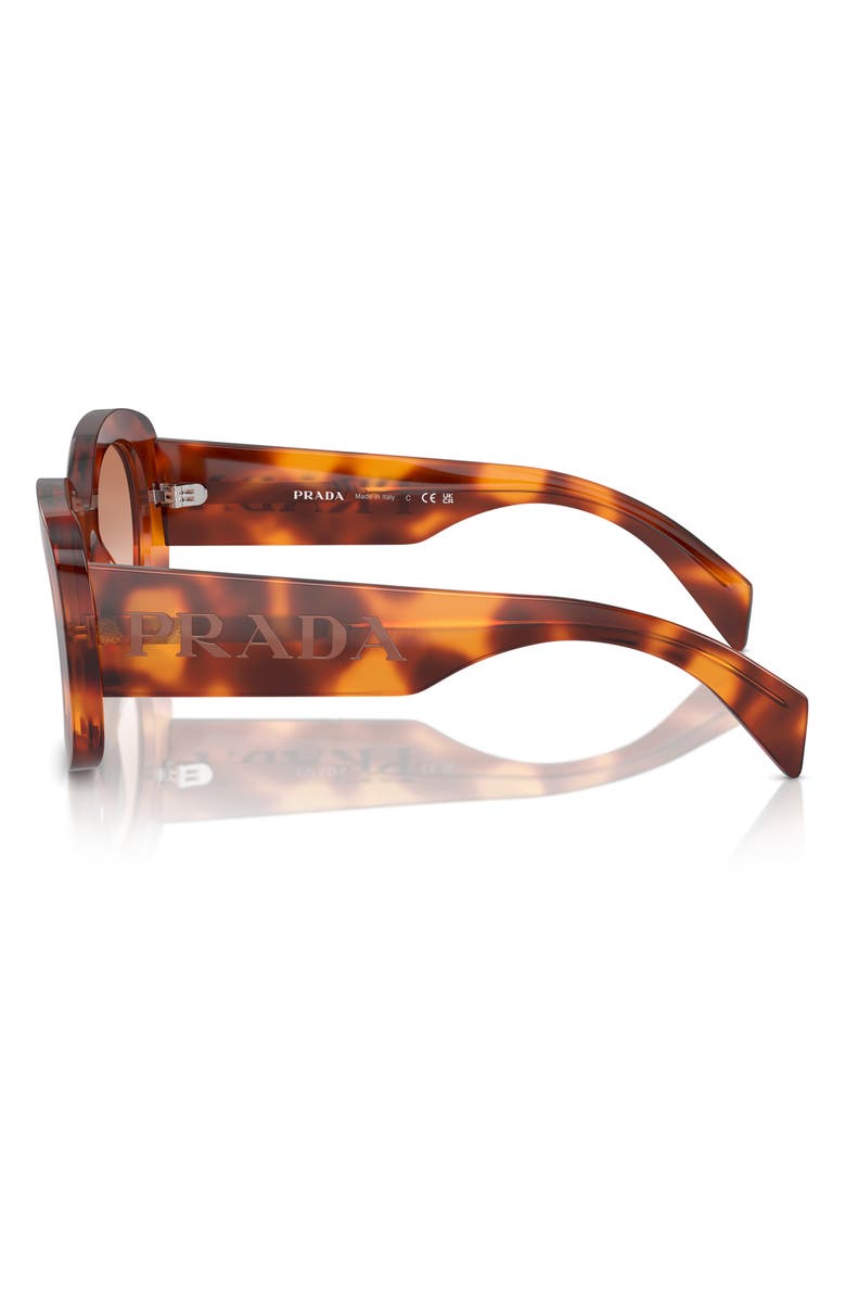 Prada 54mm Oval Gradient Sunglasses, Alternate, color, Brown Grad
