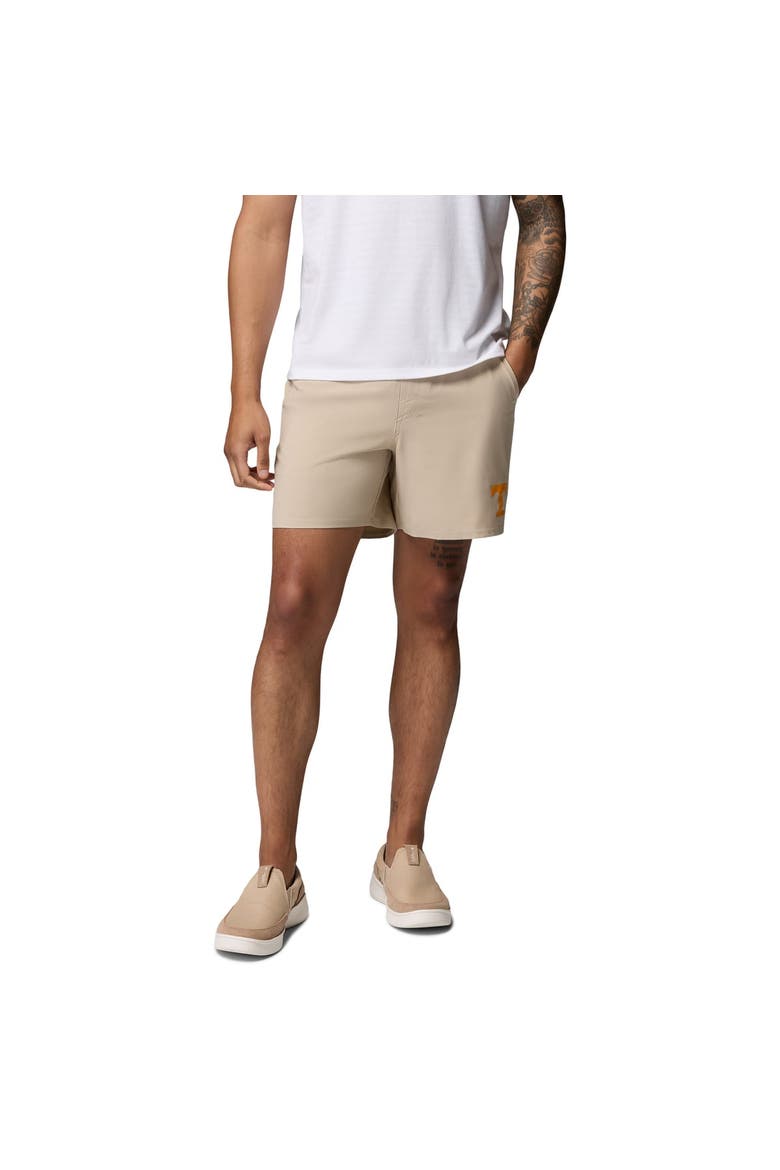 Men's Columbia  Natural Tennessee Volunteers PFG Terminal Roamer™ Omni-Shade™ Stretch Shorts, Main, color, Natural