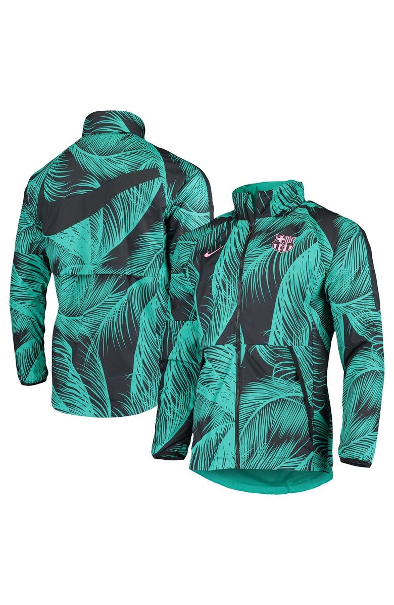 Nike Men's Nike Teal Barcelona All-Weather Full-Zip Hoodie Jacket, Main, color, 