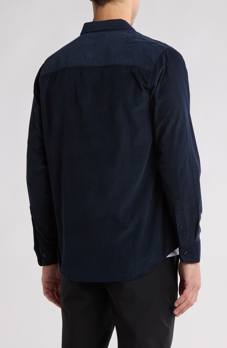 TravisMathew Barrel of Laughs Cotton Button-Up Shirt, Alternate, color, Total Eclipse