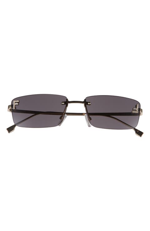 First Rimless Rectangular Sunglasses
