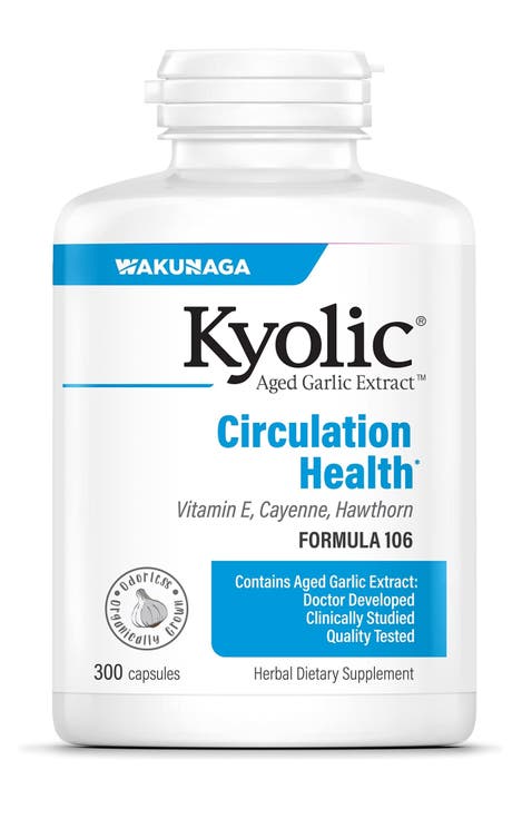 Aged Garlic Extract  Formula 106, Circulation Health, 300 Capsules.