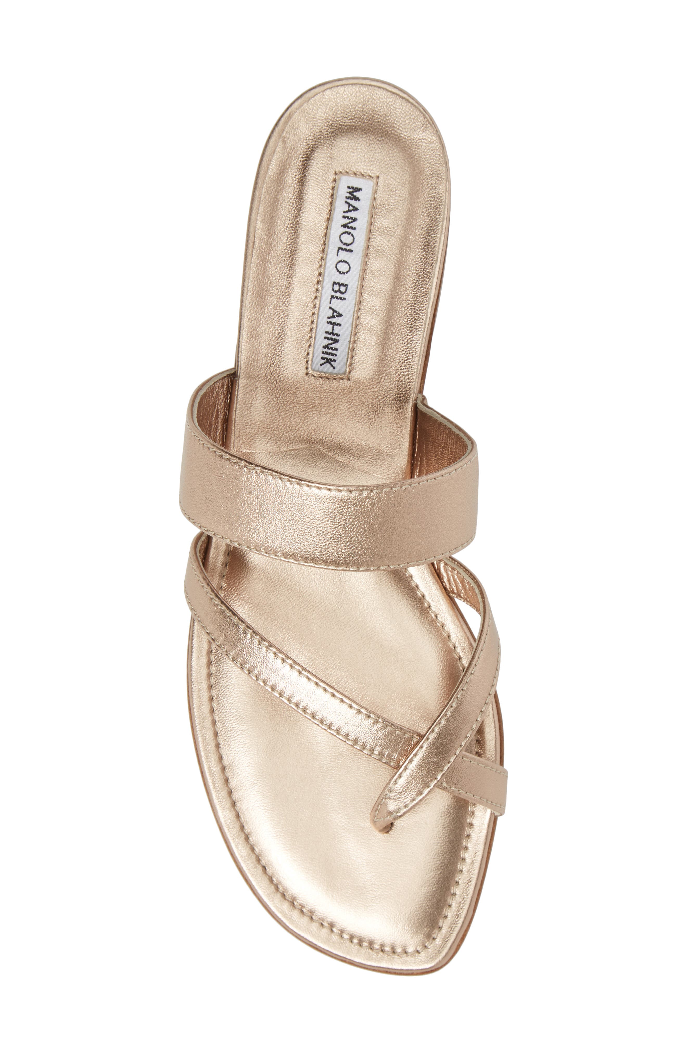 Slide Sandal, Alternate, color, LIGHT ROSE GOLD