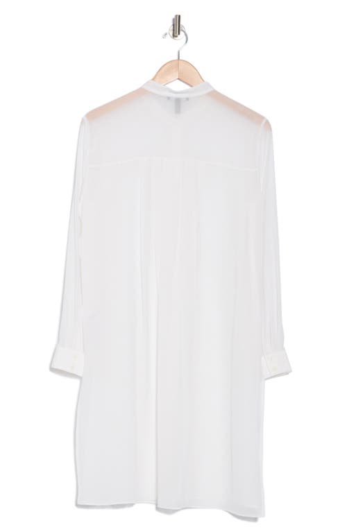 Eileen Fisher Long Sleeve Silk Shirt Dress
